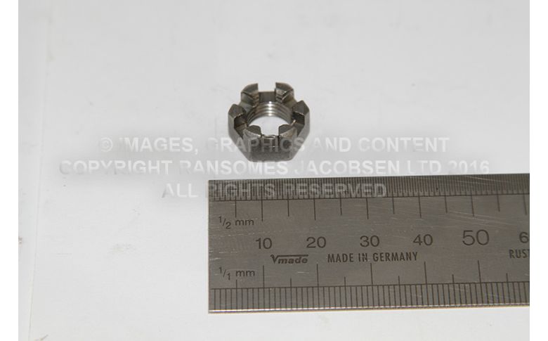 445647 HEX SLOTTED NUT 3/8-24 PLAIN